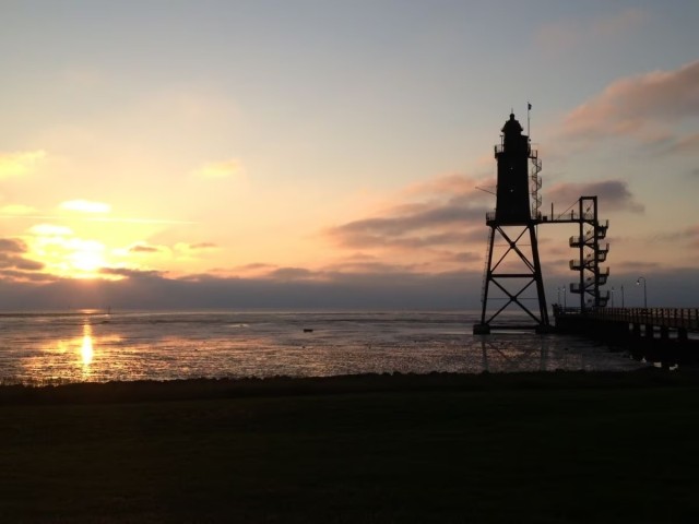 Abendstimmung Leuchtturm Obereversand 