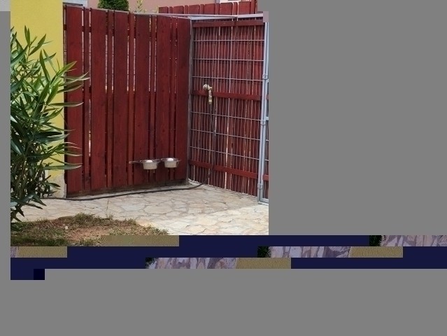 Hier können die Hunde abgeduscht werden 
