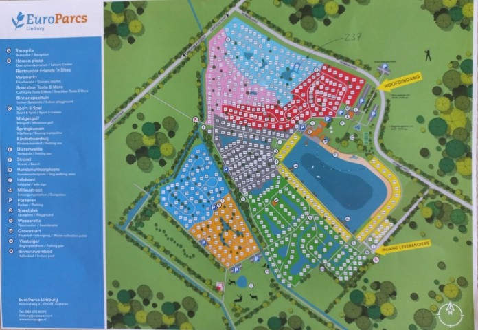 Parkplan  (unser Chalet ist im hellblauen Bereich Nr.237