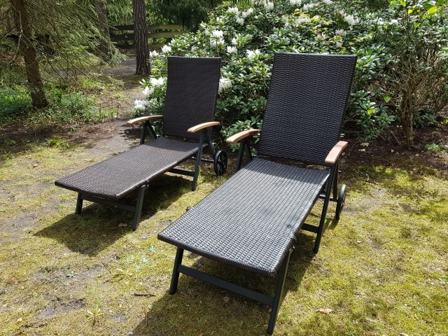 Zwei Relax-Gartenliegen