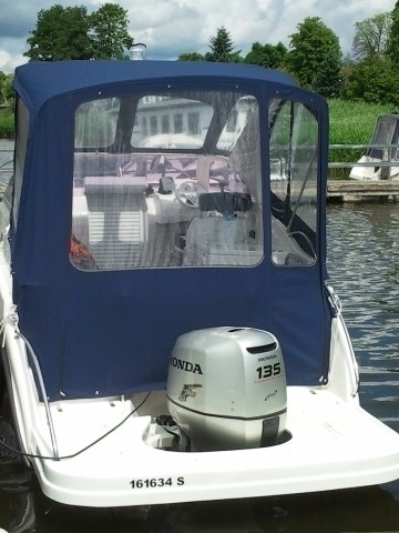 Unser Boot von hinten