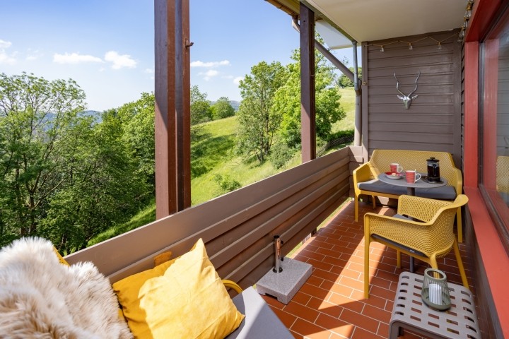 Großer Balkon in Südlage mit herrlichem Ausblick auf den Glockenberg