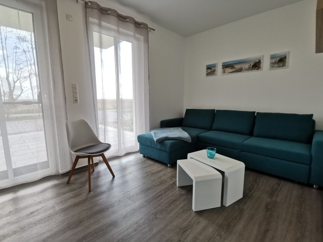Zweites Schlafzimmer mit Doppelbettcouch