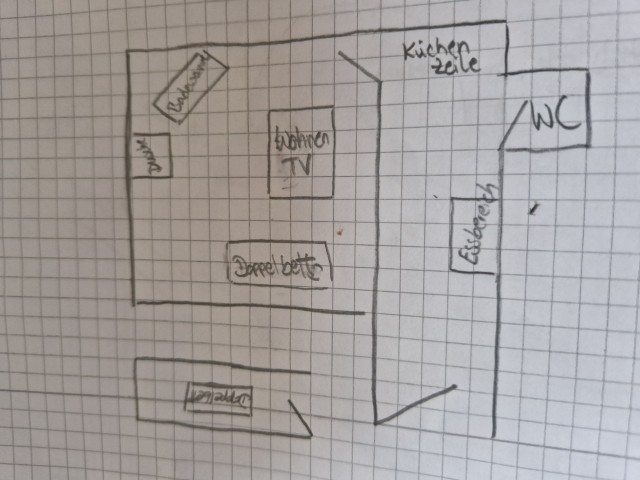 Grundriss des Apartments