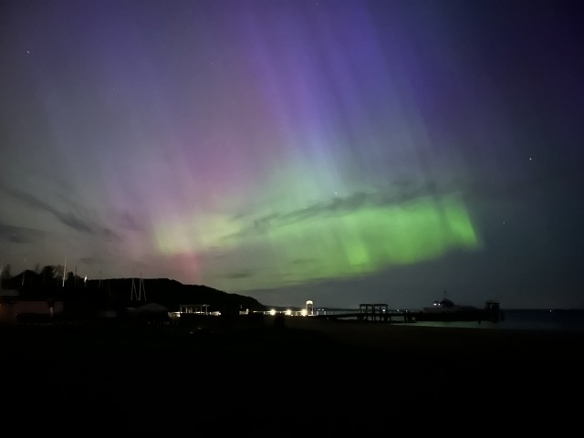 Polarlicher an der Flensburger Förde