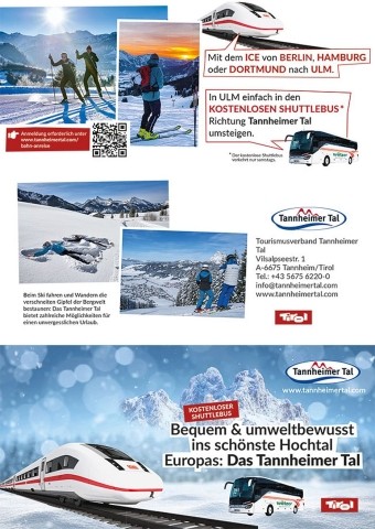 Mit dem Zug zu uns ins Tannheimer Tal