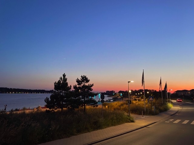 Aussicht aus der oberen Etage auf den Binnensee