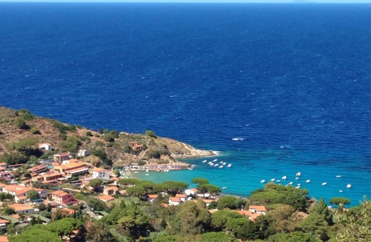 Blick auf Sant Andrea - Villa Bianca Terra Insel Elba mit eigenem Pool für bis zu 5 Personen