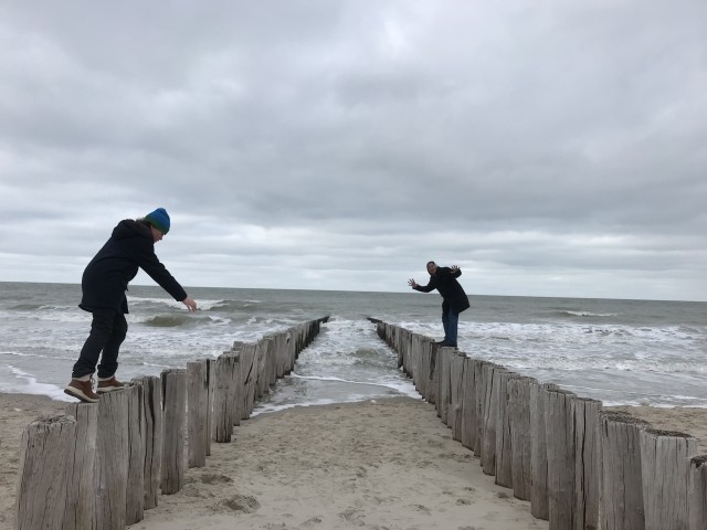 Spaß am Strand, auch im Winter