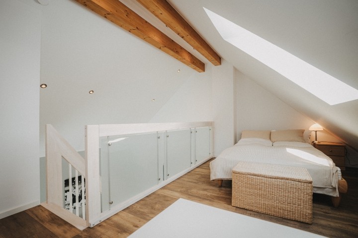 Oben noch ein Doppelbett