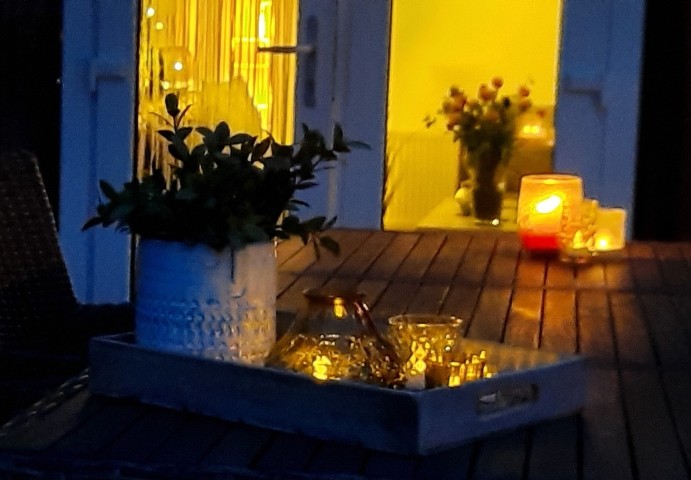 Terrasse am Abend