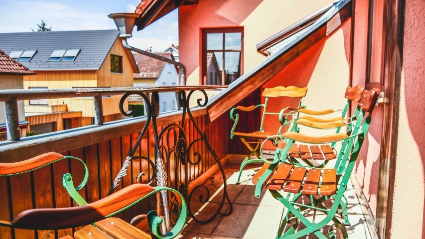 Balkon vom Wohnzimmer aus begehbar