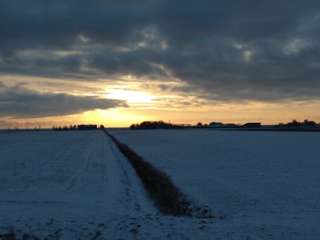 Abendstimmung im Winter