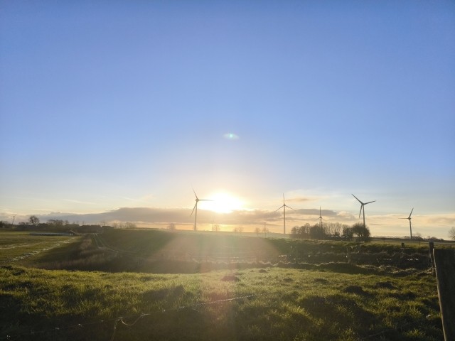 Blick vom Deich nahe dem Haus