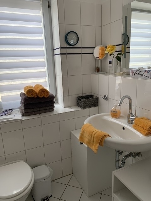 Ebenerdiges Duschbad mit Fenster