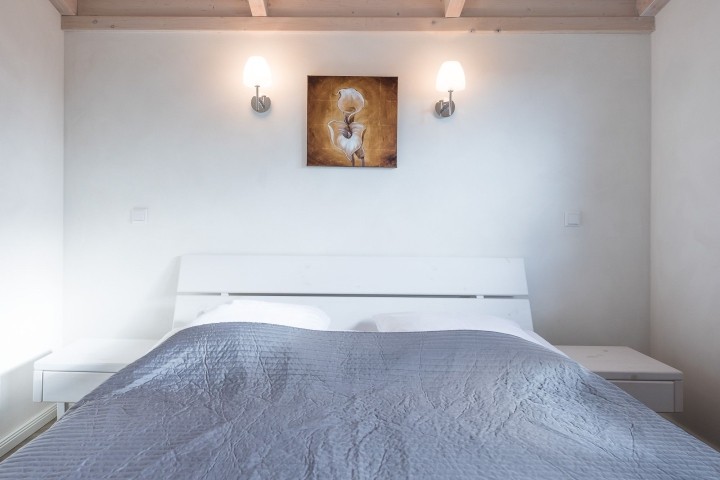 Hallig Hooge - Schlafzimmer 1 mit Doppelbett in 180x200
