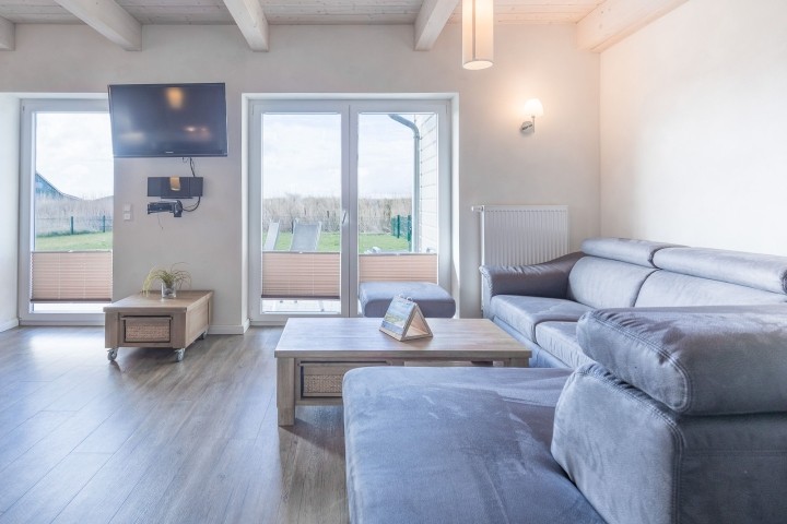 Ferienhaus Basstölpel - Große Eckcouch mit Platz für die ganze Familie 