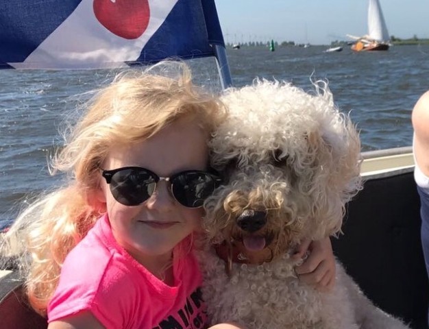 Hund mit aufs Boot