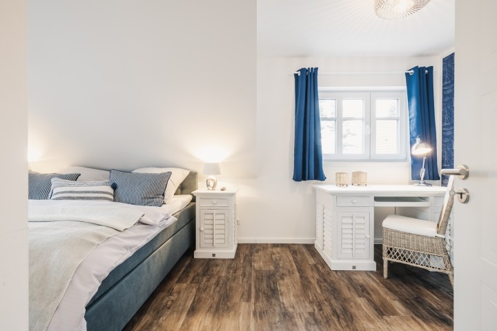 Schlafzimmer blau