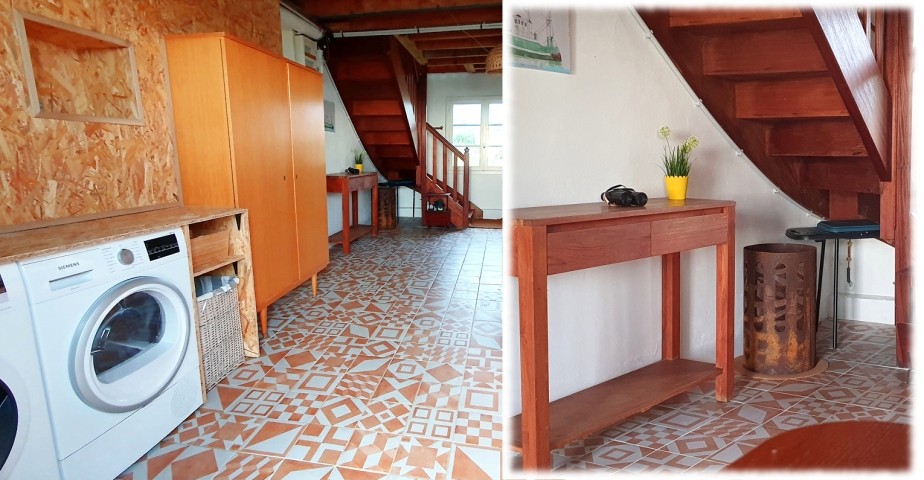 Der Vorraum mit Treppe ins Spielzimmer