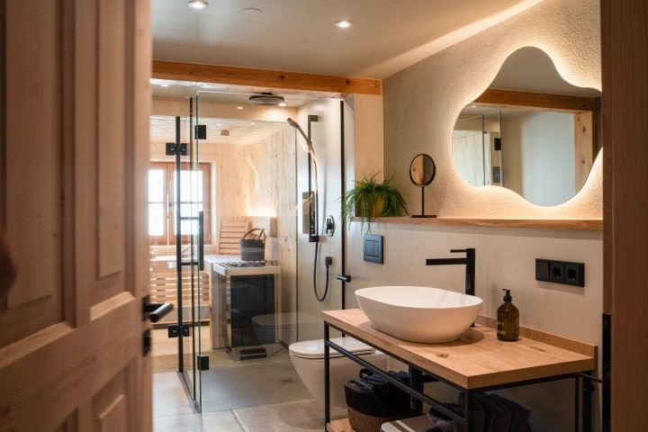 Badezimmer mit privater Sauna