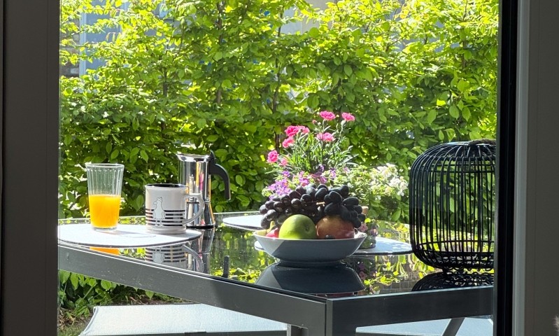Blick auf Terrasse