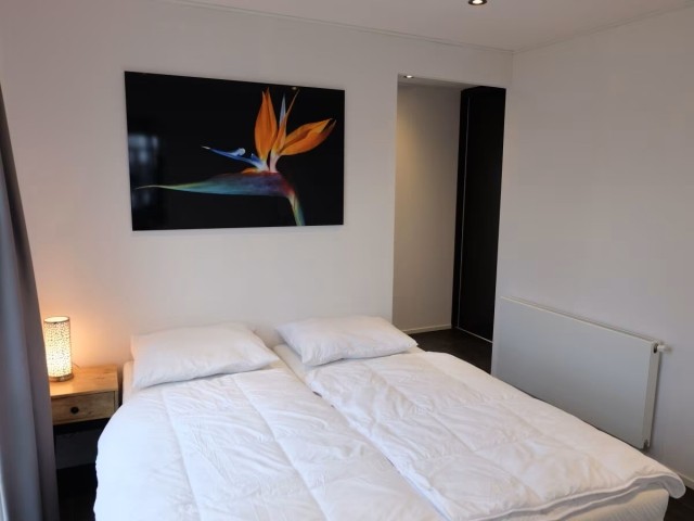 einem Schlafzimmer mit Doppelbett