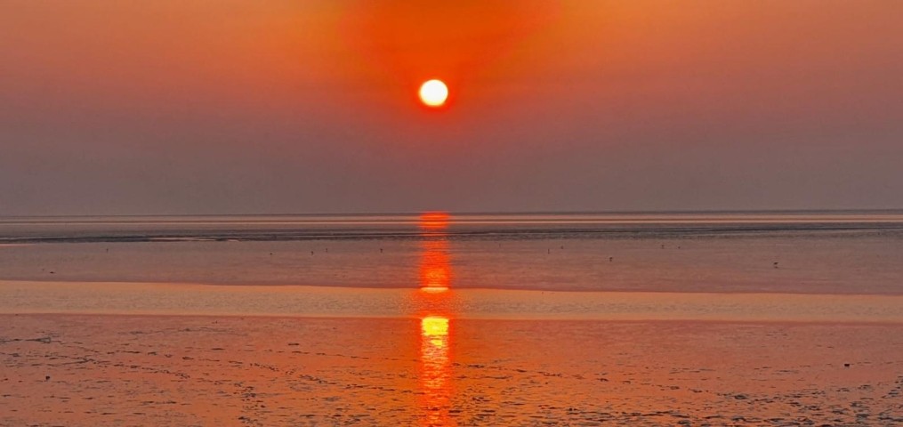 Sonnenuntergang pber dem Watt