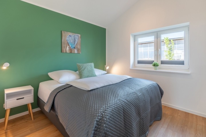 Huus Blaumees- schönes Schlafzimmer mit großem Doppelbett Huus Blaumees- schönes Schlafzimmer mit großem Doppelbett
