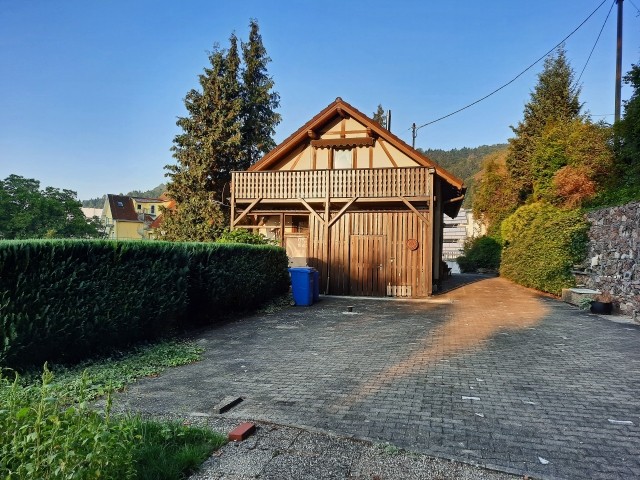 Rückansicht Hofseite Ferienhaus am Schluchtensteig 