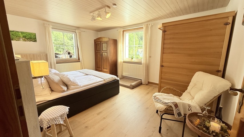 Schlafzimmer mit Infrarotsauna