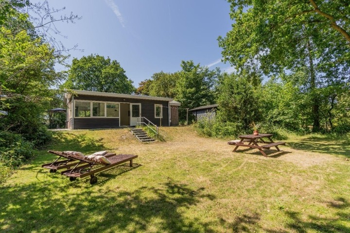 Der umzäunter Garten mit Sonnenliegen