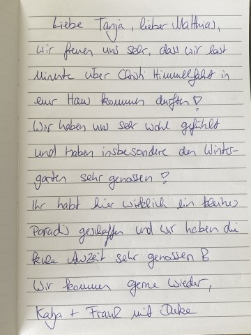 Gästebucheintrag Gästebucheintrag