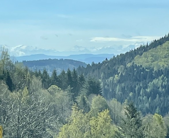 Sagenhafte Fernsicht mit Alpenblick