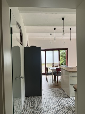 Blick auf Küche und Essbereich EG