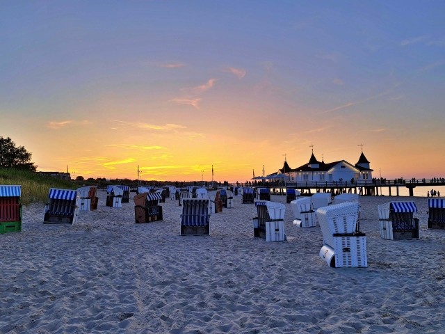 Abendstimmung an der Seebrücke Ahlbeck