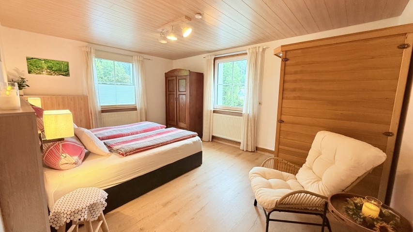 Schlafzimmer mit Infrarotsauna