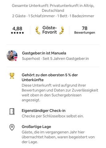 Unsere Bewertungen auf Airbnb. Unsere Bewertungen auf Airbnb.