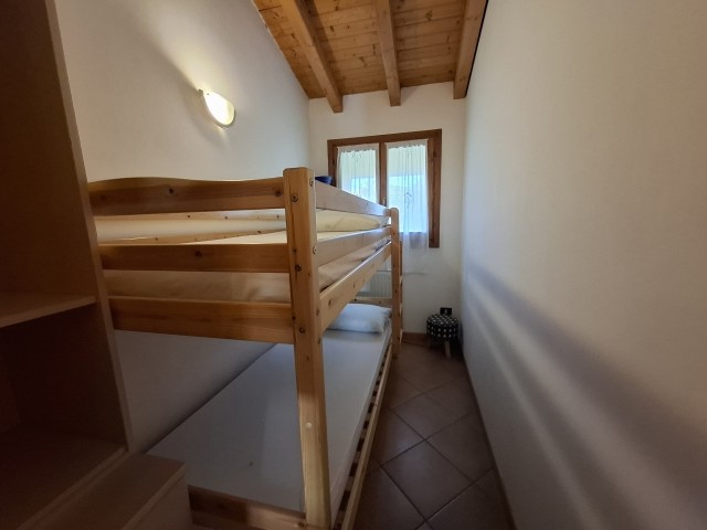 Das Schlafzimmer mit Etagenbett