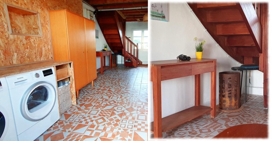 Der Vorraum mit Treppe ins Spielzimmer