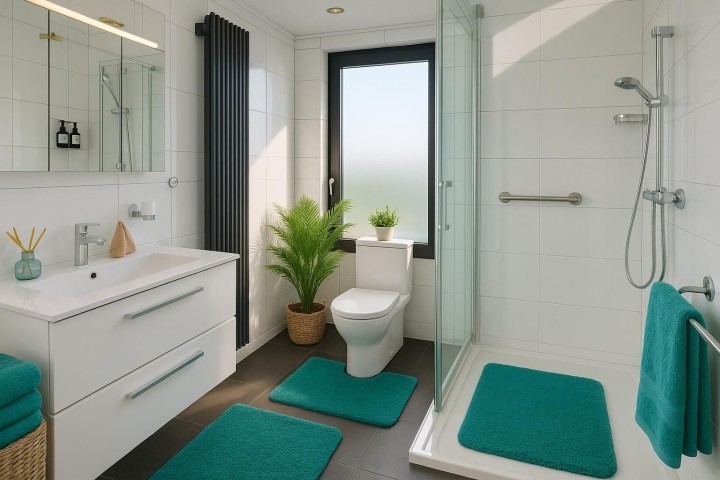 Badezimmer 1 mit WC und Dusche 