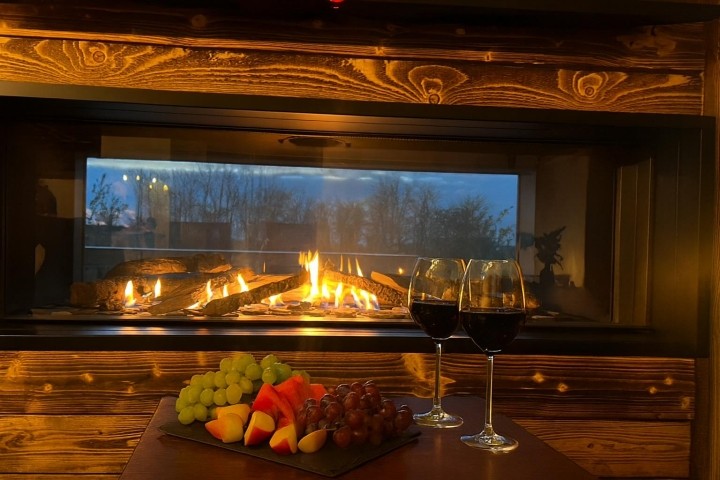 Kamin innen und aussen für gemütliche Abende