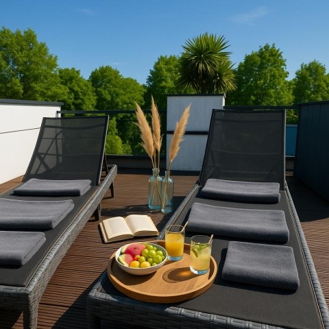Relax Liegen auf der Dachterrasse