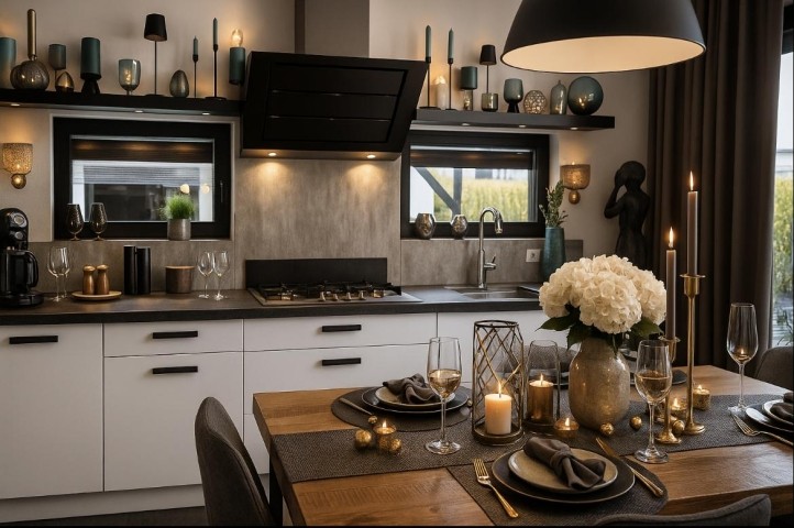 offene Küche mit allem was der Herz begehrt