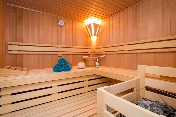 Private Sauna im Bad im  1.OG