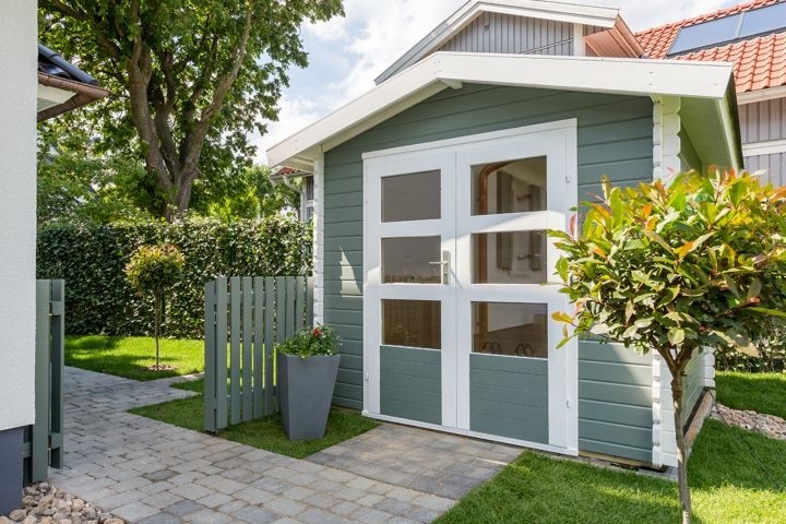 Fahrradhaus im Vorgarten