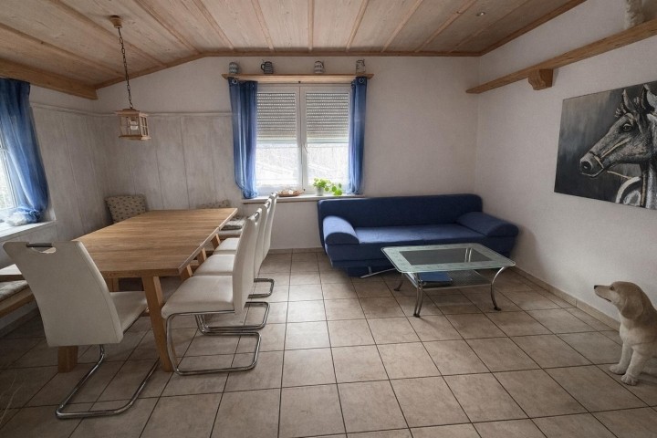 Wohnzimmer mit Schlafcouch 