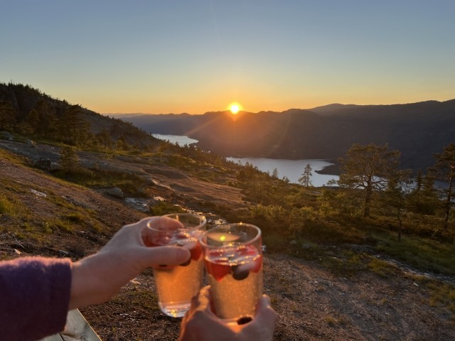 Sundowner auf unserer Terrasse