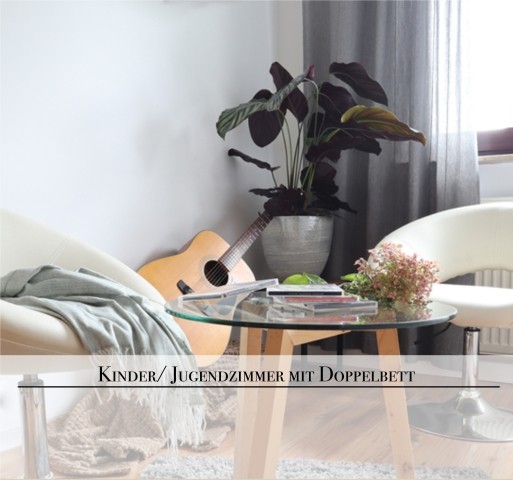 Kinder/Jugendzimmer mit ausziehbarem Doppelbett