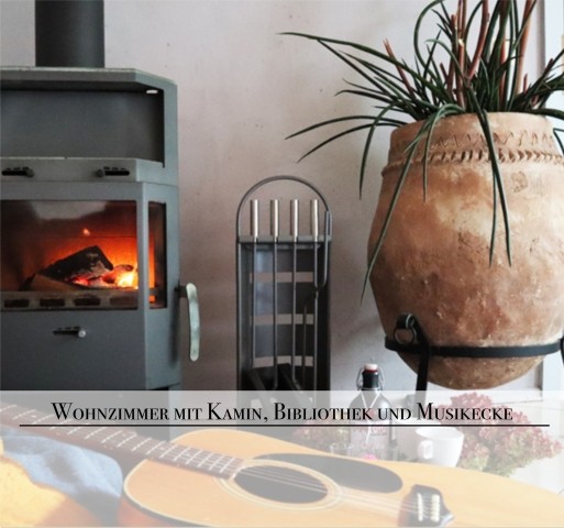 Kamin des Wohnzimmers